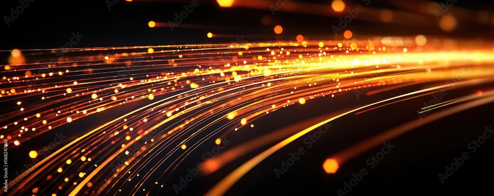 Poster Burst abstract background concept. Dynamic light trails creating a vibrant and energetic visual experience.