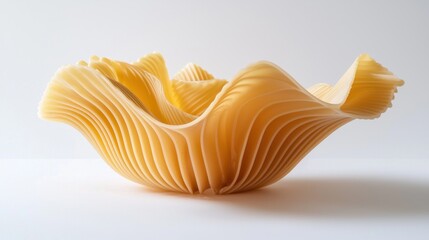 Abstract Layered Pale Yellow Sculpture Design