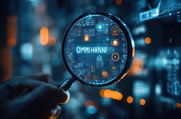 Omni Channel Marketing Digital Concept Multichannel Strategies Businessman Engagement Icons Communication E-commerce