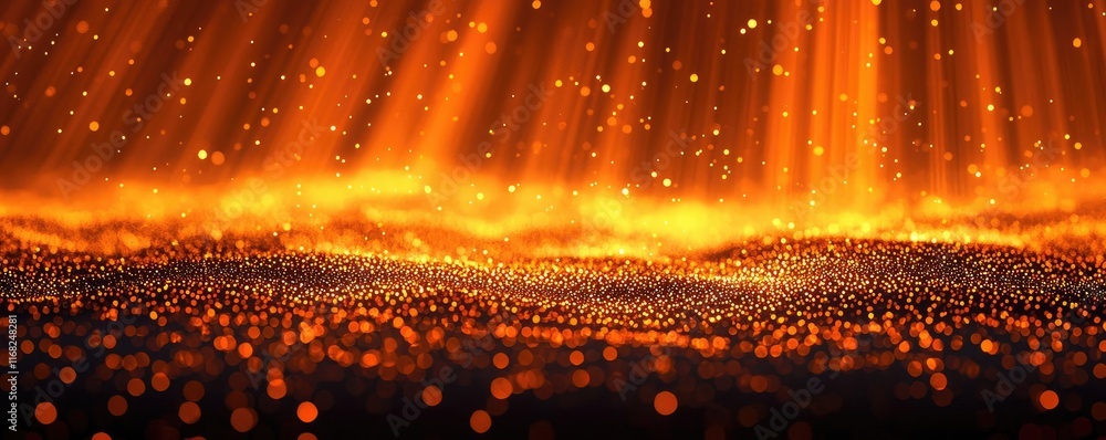 Poster burst abstract background concept. vibrant orange glow radiating from a dynamic landscape, creating 