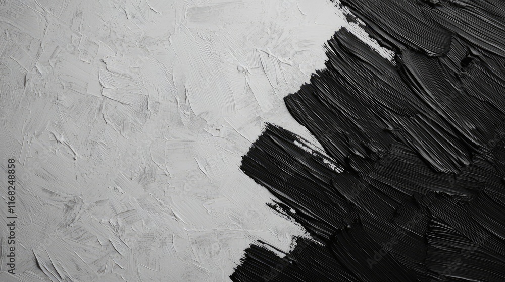 Poster grungy abstract background idea. abstract black and white painting texture with bold brush strokes a