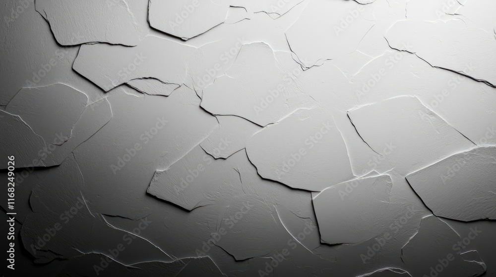 Aufkleber Grungy abstract background idea. Abstract texture featuring cracked surface in monochrome tones for design projects.