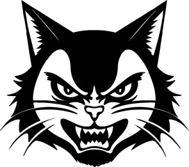 Set of black cats. Collection of silhouette of funny cats in different poses. Vector illustration isolated on white background. Drawing with children.