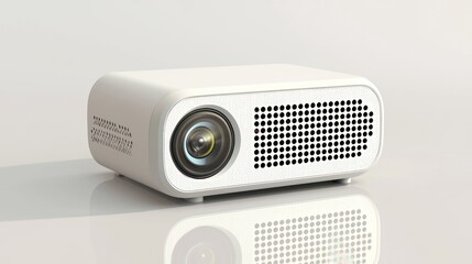 Modern White Portable Mini Projector Device