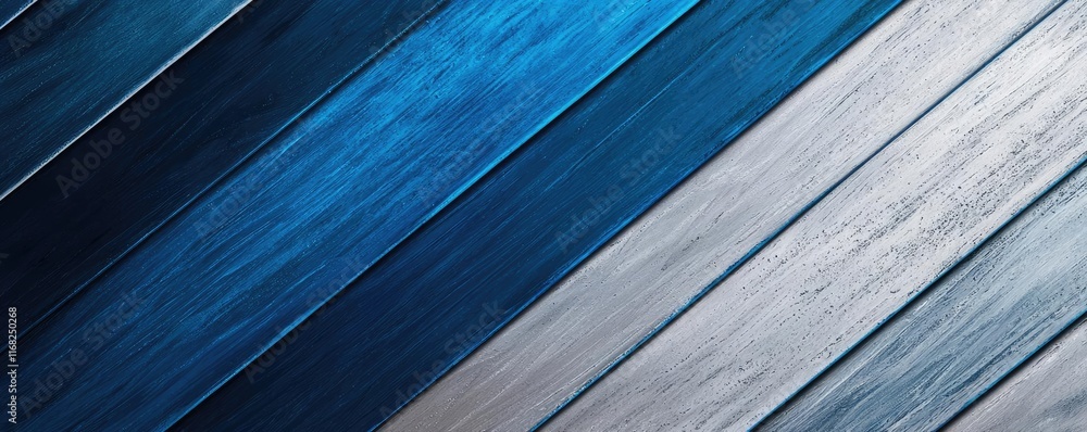 Poster Grungy abstract background idea. Abstract blue and white wooden textures create a modern design background.