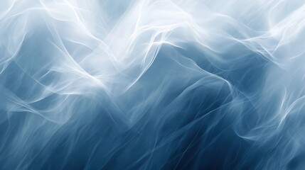 Abstract blurry lines in blue and white creating a futuristic tech background