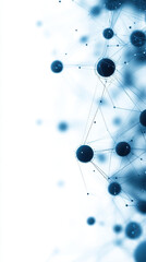 Abstract blue network with nodes and connections
