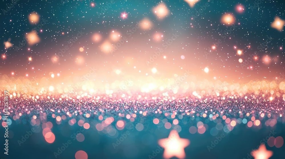 Aufkleber galaxy abstract background concept. a vibrant background with sparkling lights and glowing stars cre