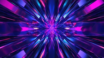 Obraz premium Vibrant purple and blue abstract geometric background with sharp angles