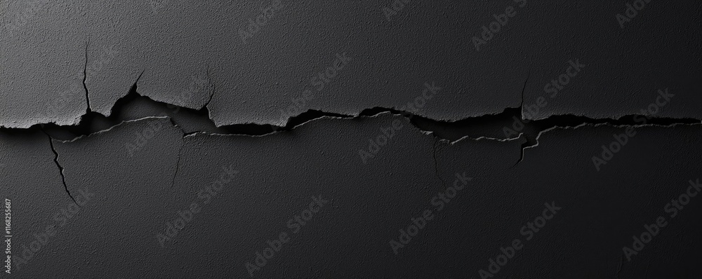 Poster Grungy abstract background idea. Abstract image of a cracked surface showcasing textures and shadows.