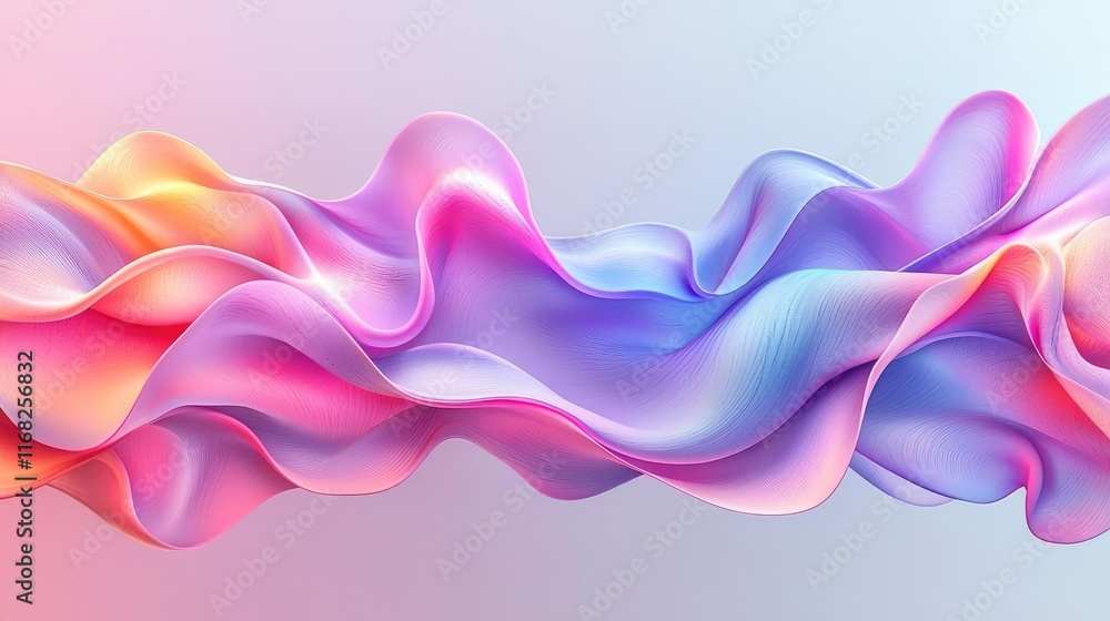 Aufkleber Grungy abstract background idea. A vibrant, flowing wave of pastel colors creating a dynamic visual effect.
