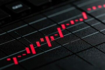 Analyzing stock market trends financial data digital chart office close-up investment insights