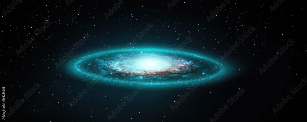 Poster galaxy abstract background concept. a stunning view of a galaxy with vibrant colors and sparkling st