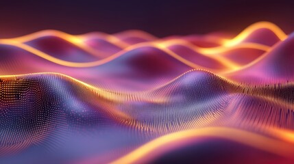 Futuristic digital background with glowing data streams and holographic elements