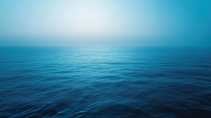 Obraz premium Smooth gradient background from turquoise to deep blue, evoking a tranquil sea feel