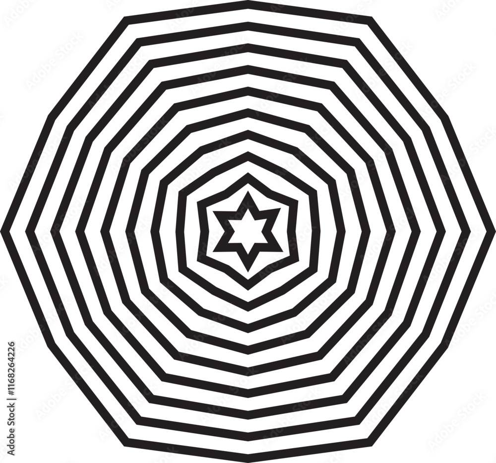 Poster round meander border. decoration element pattern. braid and rope ornament and motif pattern for bann
