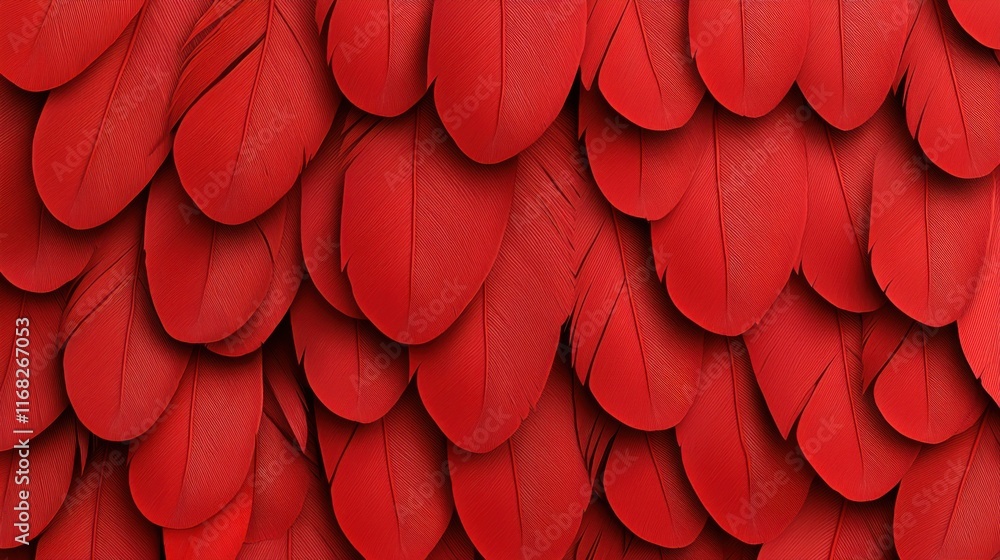 Poster vibrant red feather-like textures create a striking and artistic background, perfect for creative pr