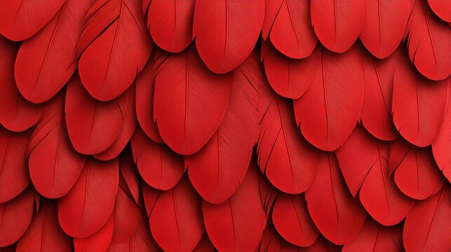Vibrant red feather-like textures create a striking and artistic background, perfect for creative projects and design work.