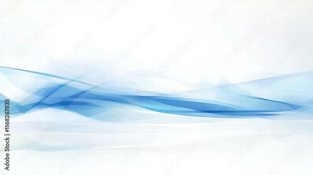Aufkleber abstract blue wave design on a light background, suitable for digital or print use.