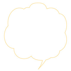 黄色の雲型の吹き出し