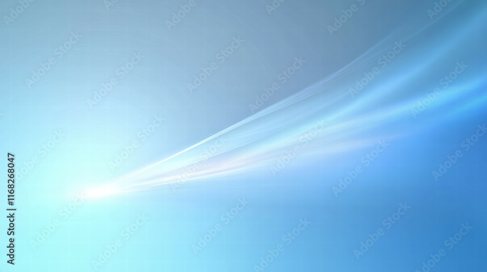 Poster a serene blue background with soft light streaks, ideal for digital design and presentations.