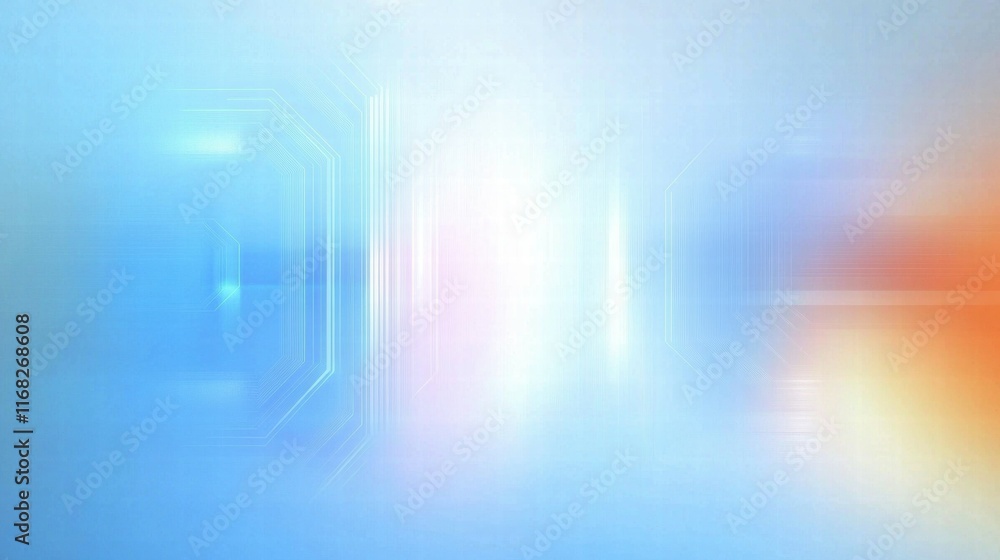 Poster Abstract digital background with soft colors and blurred lines.