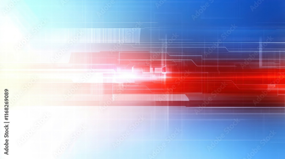 Aufkleber abstract digital background with light streaks and futuristic elements.