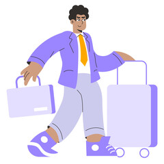 Businessman. Flat Vector Illustration