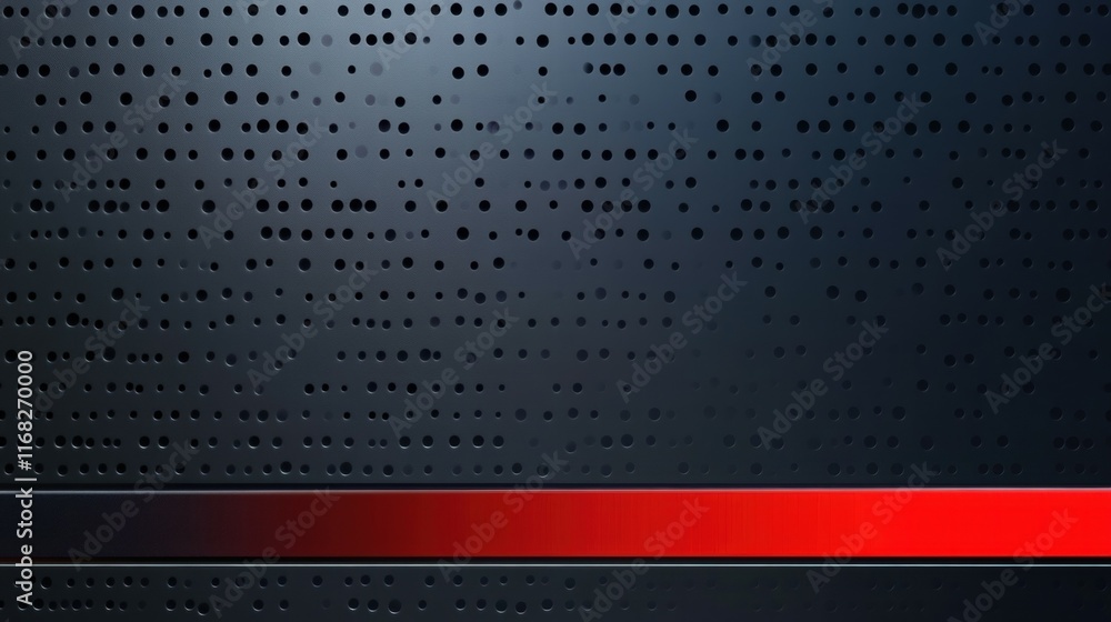 Poster Abstract graphic design with a dark background and a red accent line.