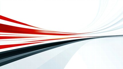 Abstract design with flowing lines in red, black, and white, suitable for backgrounds.