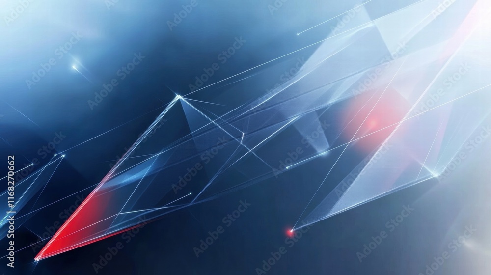 Poster Abstract background with geometric shapes and light effects.
