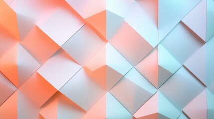 Fototapeta premium Geometric diamond pattern with soft color transitions and minimalistic style