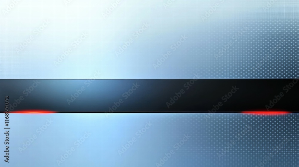 Poster Abstract graphic design featuring a gradient background with a horizontal black bar and red accents.