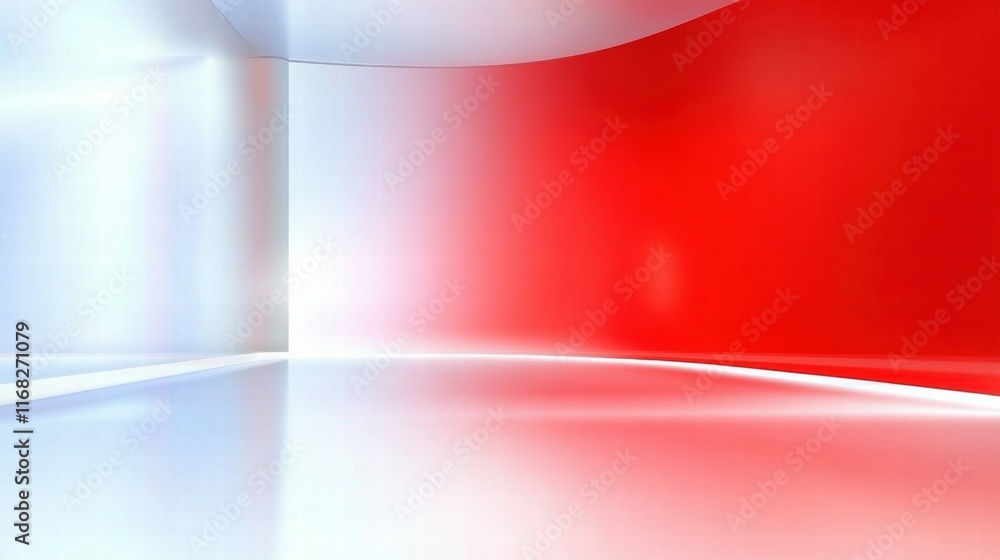 Poster a smooth, modern space with a gradient of red and blue hues, suggesting a minimalist design.