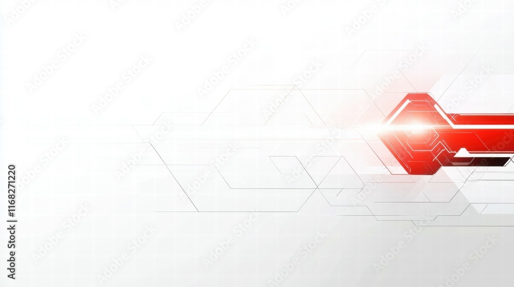 Poster abstract graphic design featuring geometric shapes and a light effect.