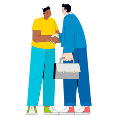 Young Businessman. Flat Vector Illustration