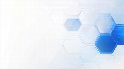 Abstract background with hexagonal shapes and blue accents for design or presentation use.