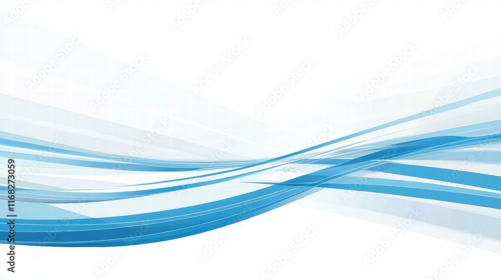 Poster abstract blue wave design on a light background, suitable for backgrounds or graphics.