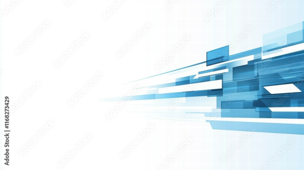 Aufkleber abstract blue digital background with lines and shapes, conveying technology and motion.