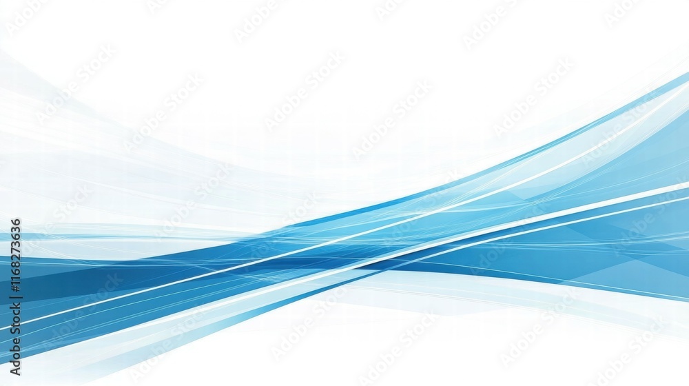 Aufkleber abstract blue wave design with smooth lines and gradients for a modern aesthetic.