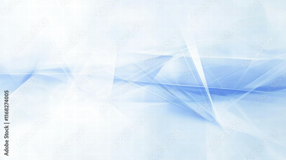 Poster abstract blue and white background with soft lines and shapes, ideal for digital design.