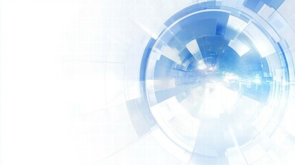 Obraz premium Abstract digital design featuring a circular pattern and light effects.