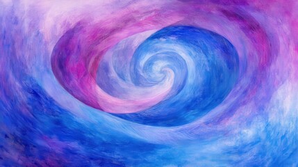 Abstract swirling colors of purple, blue, and pink creating a fluid dynamic pattern