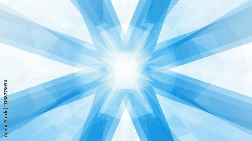 Aufkleber Abstract blue design with light rays creating a dynamic, energetic feel.