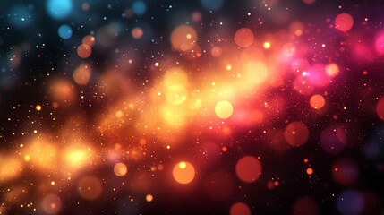 Prismatic light leaks with vibrant rainbow bokeh on a dark background modern artistic design representing abstract technology digital effects and the beauty of chaos

