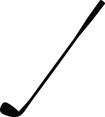 Simple, black golf club silhouette editable eps file available 