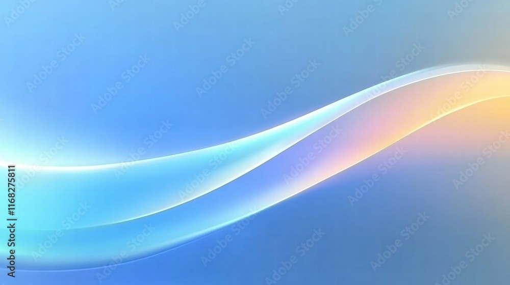 Poster a smooth, flowing gradient design in soft blue and orange tones.