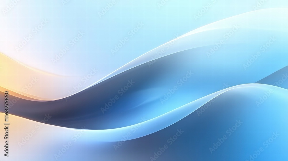 Poster a smooth gradient of blue and orange waves creates a calming, abstract background.