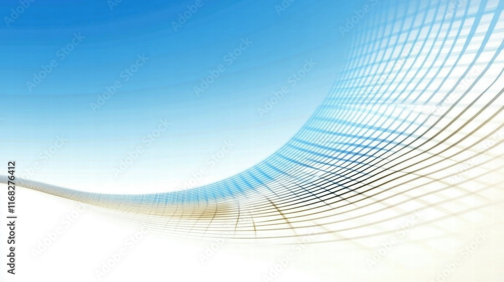 Poster Abstract design with soft curves and gradient colors, suggesting fluidity and motion.