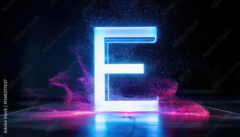 Poster a glowing letter 
